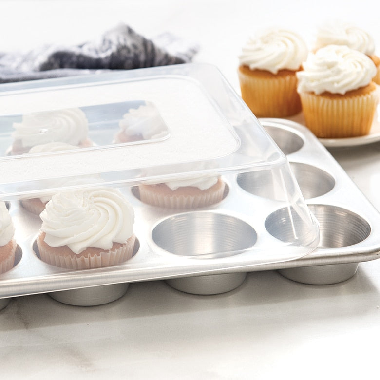 Nordicware 12 Cavity Muffin Pan with High-Domed Lid