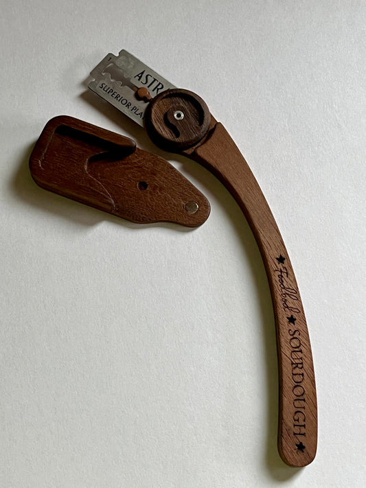 Wooden 'Goose Neck' Lame : Custom engraved Foodbod Sourdough